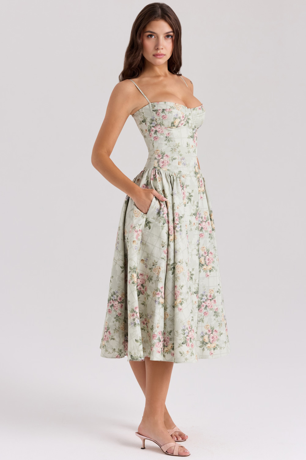 Bustier Floral Dress