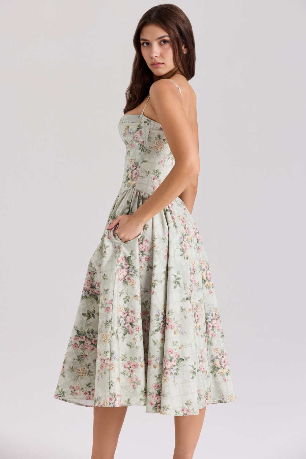 Bustier Floral Dress