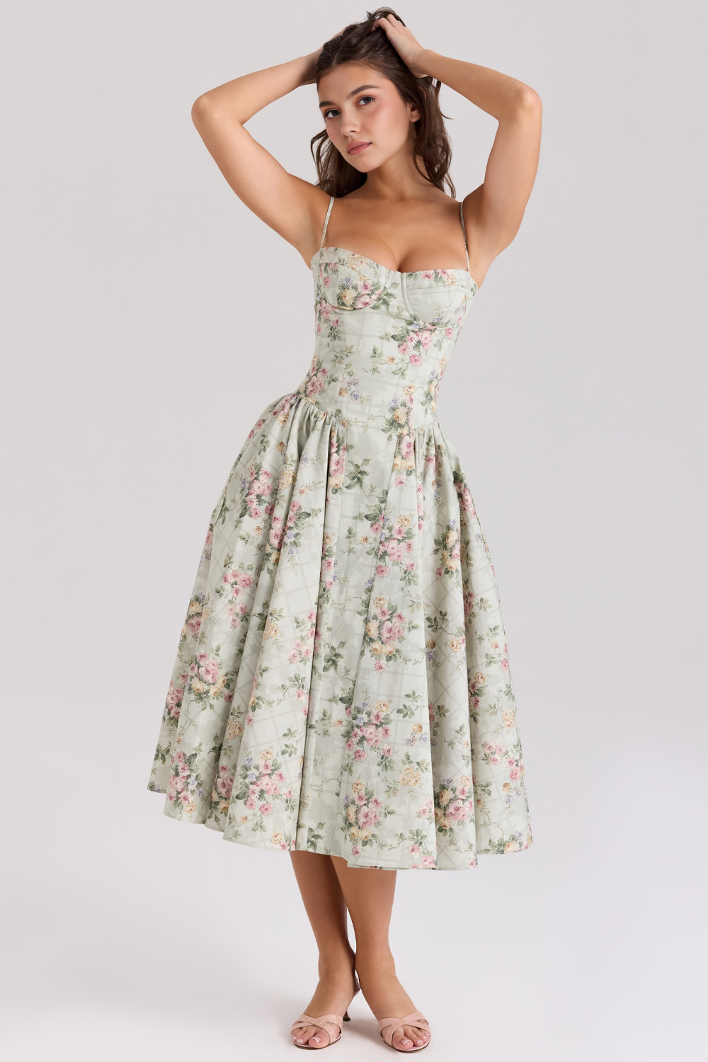 Bustier Floral Dress