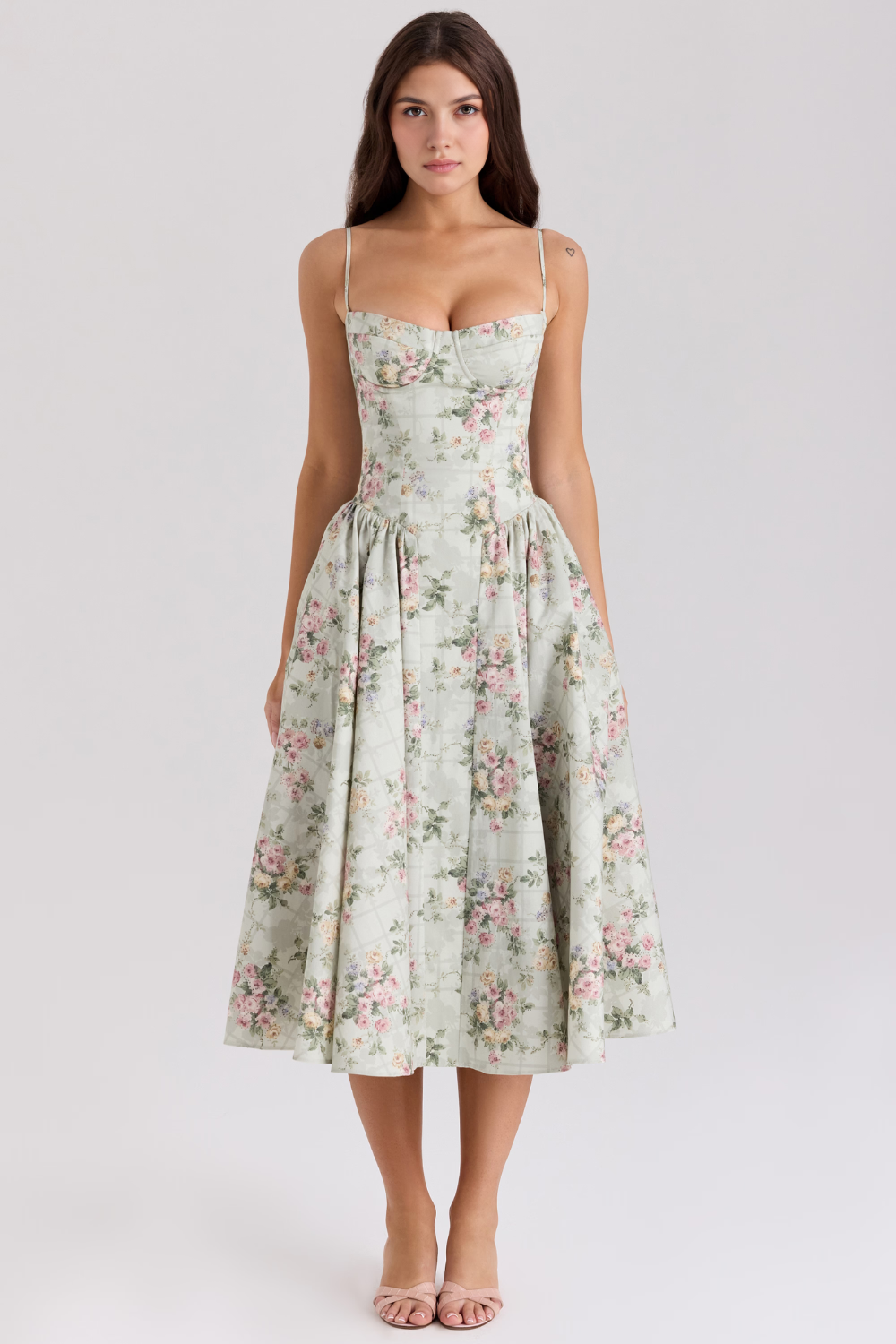 Bustier Floral Dress